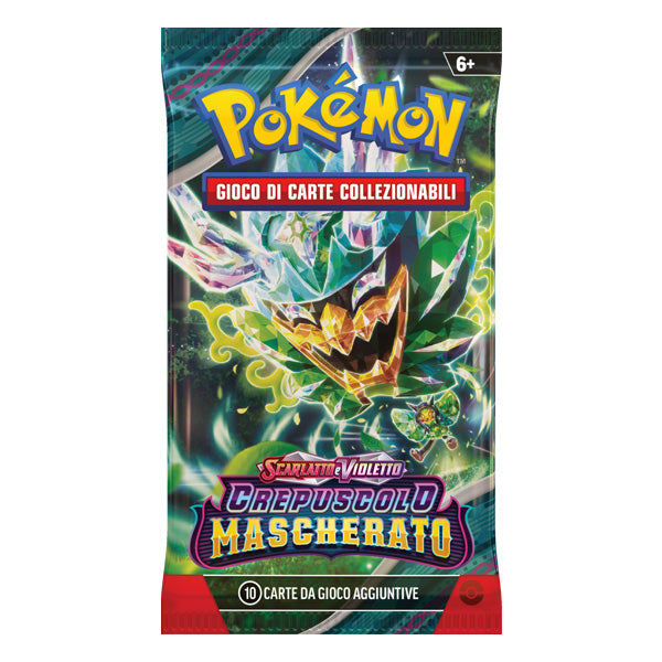 Crepuscolo Mascherato – Busta 10 Carte (Artwork casuale) – Pokémon Scarlatto e Violetto – Italiano