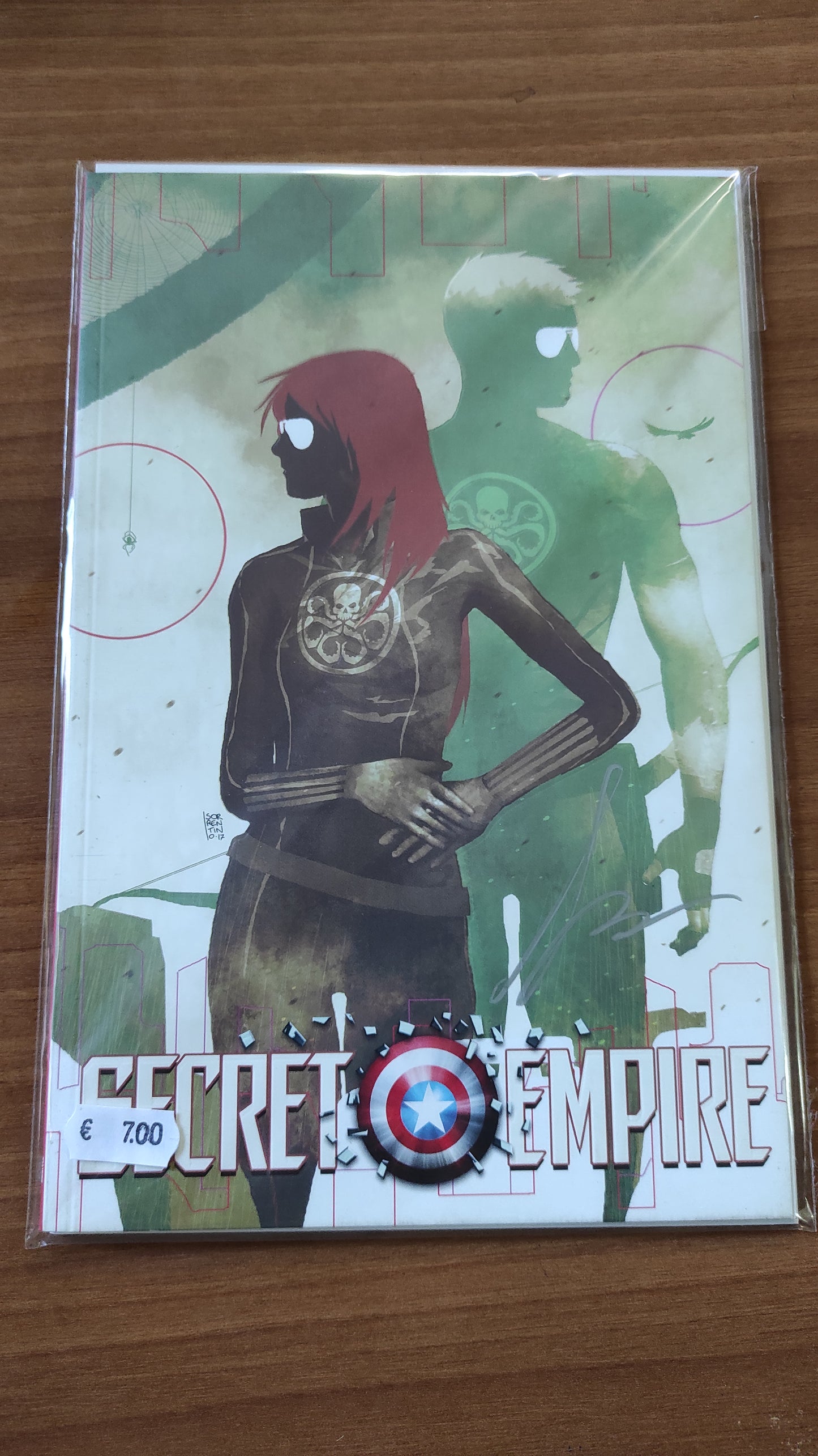 SECRET EMPIRE N. 9 Variant Hydra Componibile di Andrea Sorrentino – MARVEL MINISERIE 197 (Panini Comics) AUTOGRAFATO