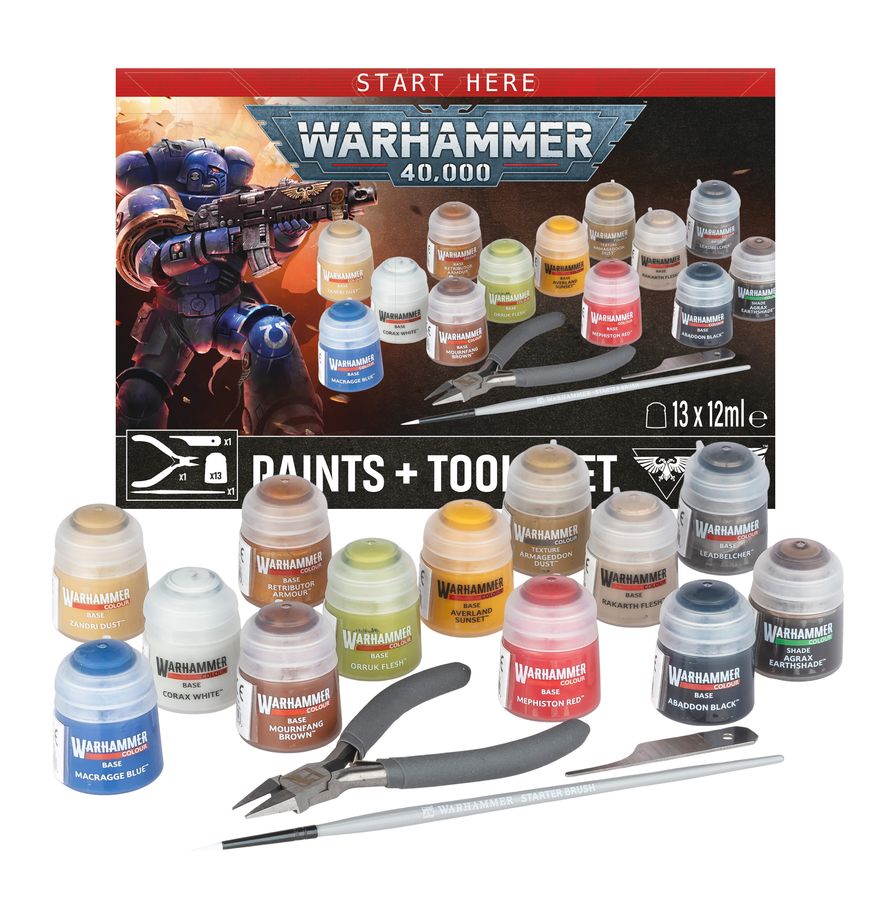 Paint Set Warhammer 40,000: Set Colori + Attrezzi (ed 2026)