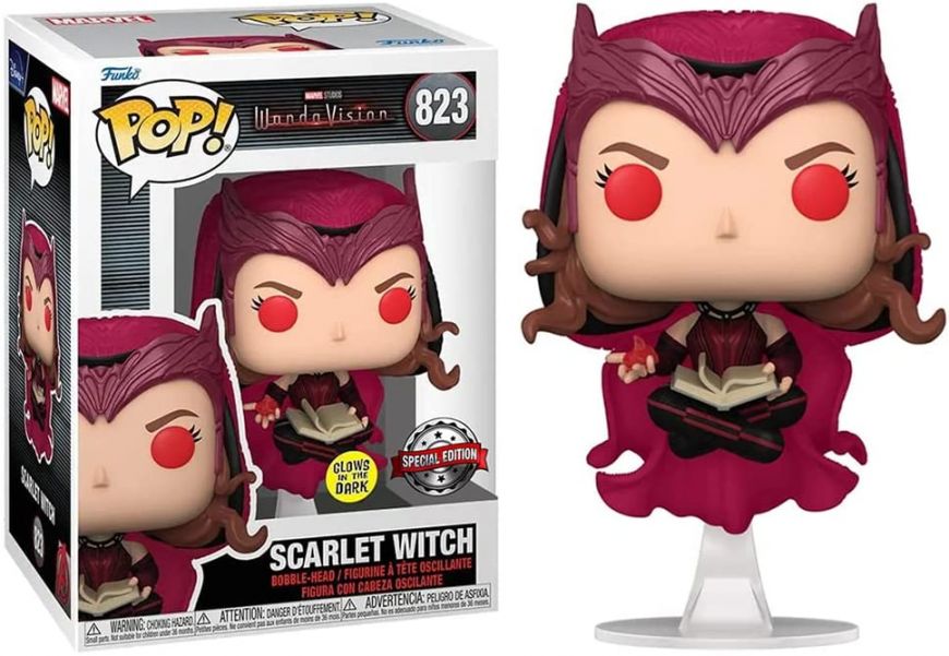 Funko Pop! MARVEL- Scarlet Witch (Vinyl Figure 823)SPECIAL EDITION Glows in the Dark Wanda Vision