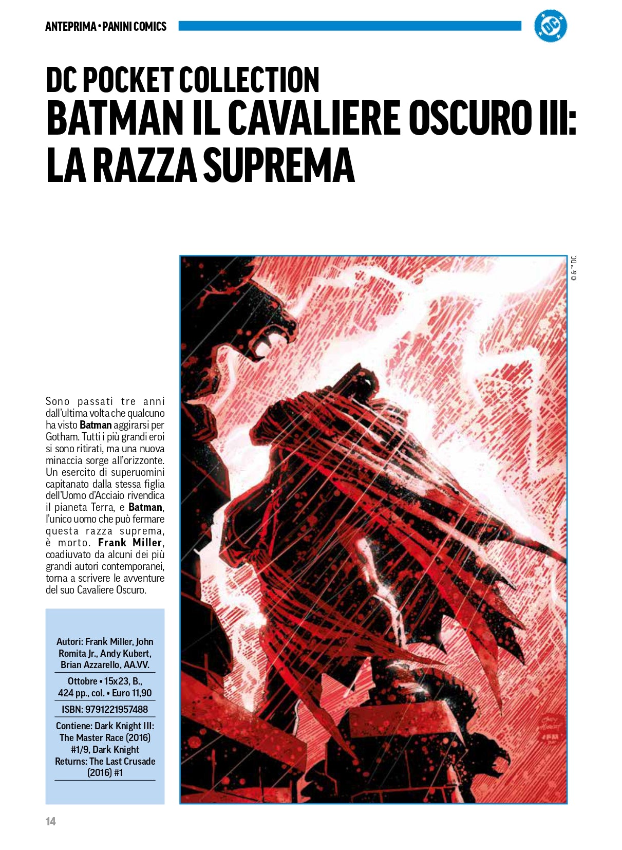 BATMAN IL CAVALIERE OSCURO III - LA RAZZA SUPREMA (DC Pocket Collection)