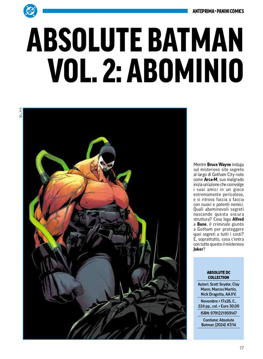 ABSOLUTE BATMAN VOL. 2: ABOMINIO