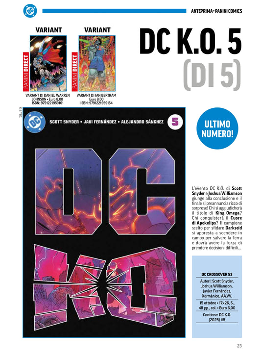 DC K.O 5 Variant di Warren Johnson