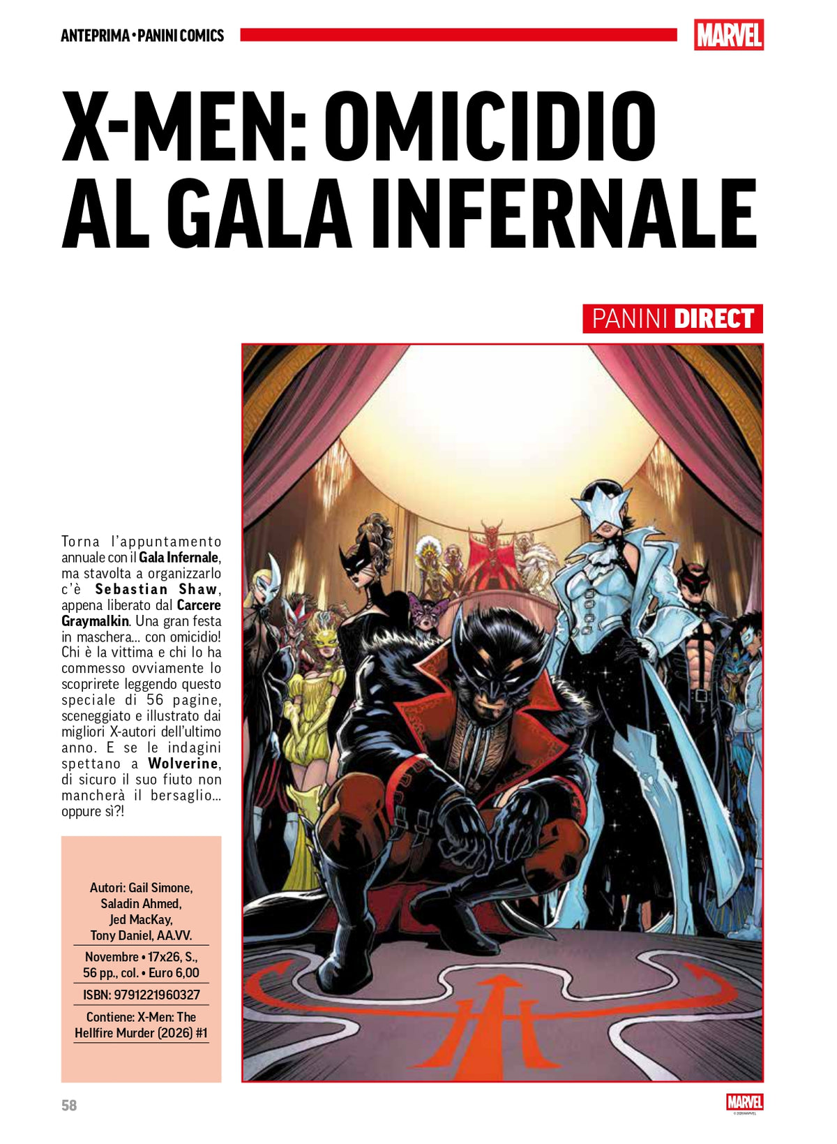 X-MEN: OMICIDIO AL GALA INFERNALE