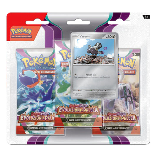 Pokémon Scarlatto e Violetto Evoluzioni a Paldea Blister 3 Buste Varoom
