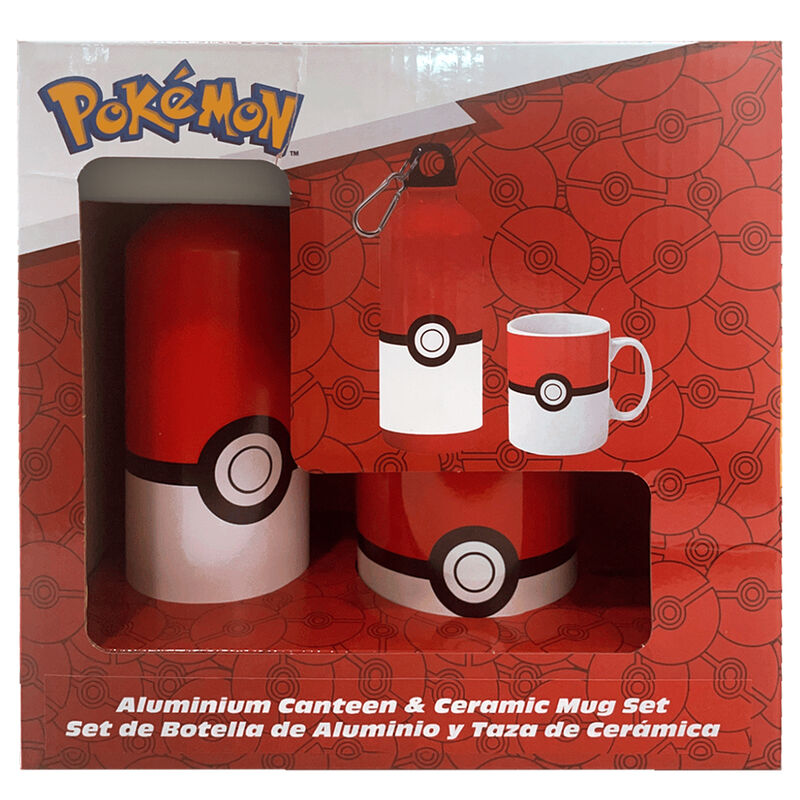 Pokemon Set Tazza + Bottiglia in alluminio