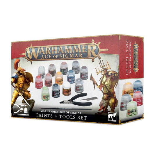 WARHAMMER AGE OF SIGMAR SET COLORI + ATTREZZI