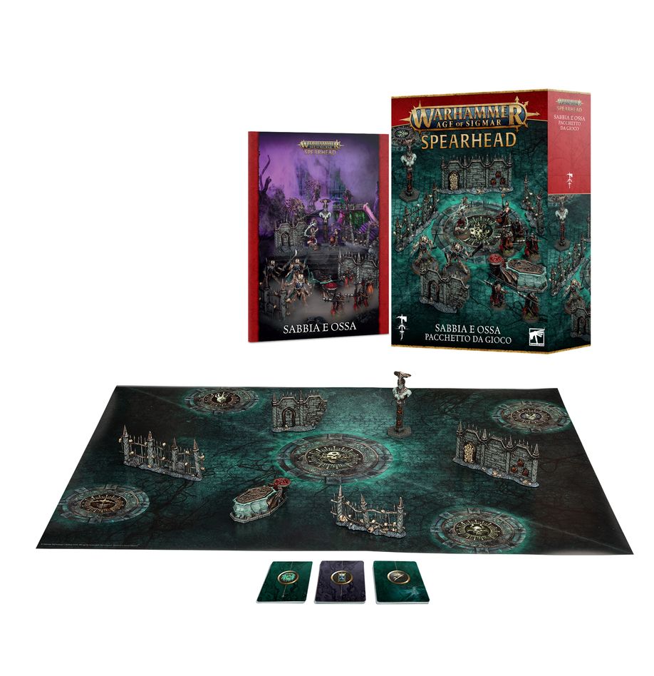 WARHAMMER AGE OF SIGMAR: SPEARHEAD – PACCHETTO DA GIOCO SABBIA E OSSA