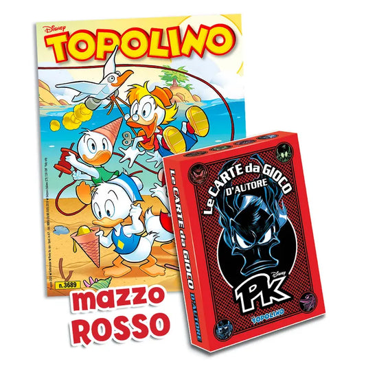 TOPOLINO 3689 CON CARTE DA GIOCO DI PK MAZZO ROSSO