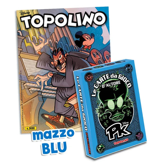TOPOLINO 3690 CON CARTE DA GIOCO DI PK MAZZO BLU