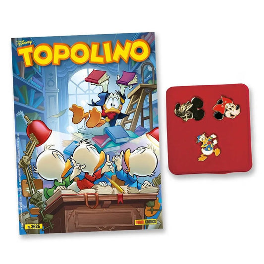 Topolino – Supertopolino 3626 + Le Pin in Metallo di Topolino – Set 1 Total Gold