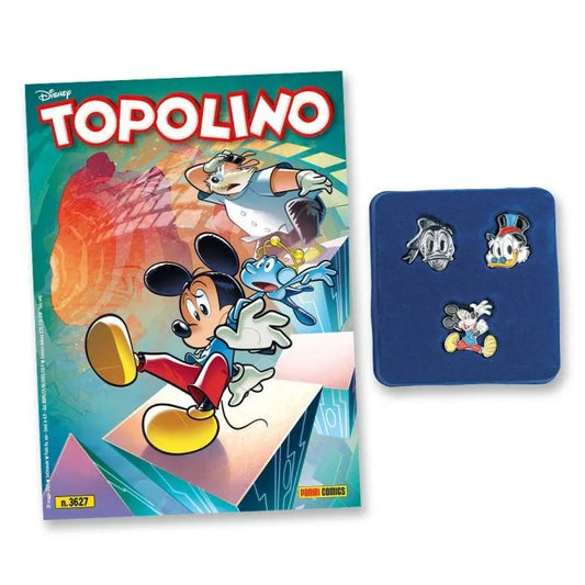 Topolino – Supertopolino 3627 + Le Pin in Metallo di Topolino – Set 2 Total Silver