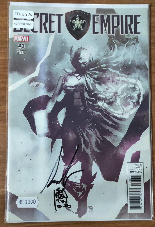 SECRET EMPIRE N. 3 Variant Hydra Componibile di Andrea Sorrentino – MARVEL U.S.A.  AUTOGRAFATO