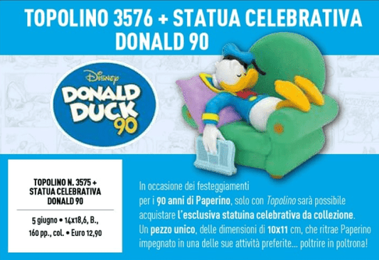 Supertopolino #3576 Topolino 3576 Con statua celebrativa Donald Duck 90